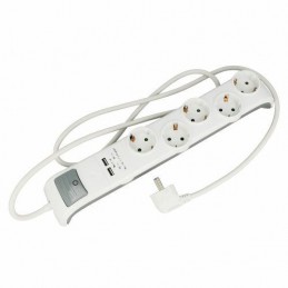 Listwa zasilająca 5 gniazd 1,5m biała USB mod.5520