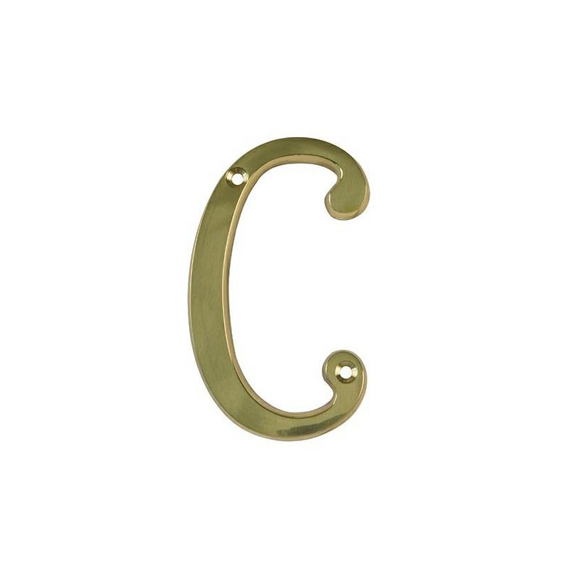 Litera "C"-5cm mosiężna lakierowana