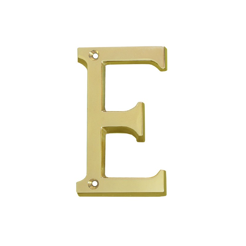 Litera "E"-5cm mosiężna lakierowana