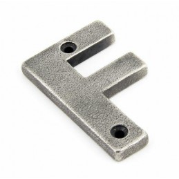 Litera "F" 78x8mm antyczna cyna