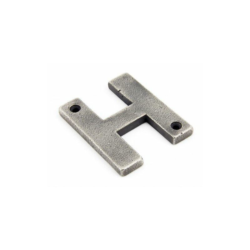 Litera "H" 78x8mm antyczna cyna