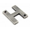 Litera "H" 78x8mm antyczna cyna