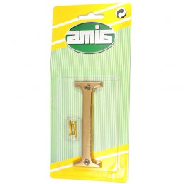 Litera "I"-5cm mosiężna lakierowana