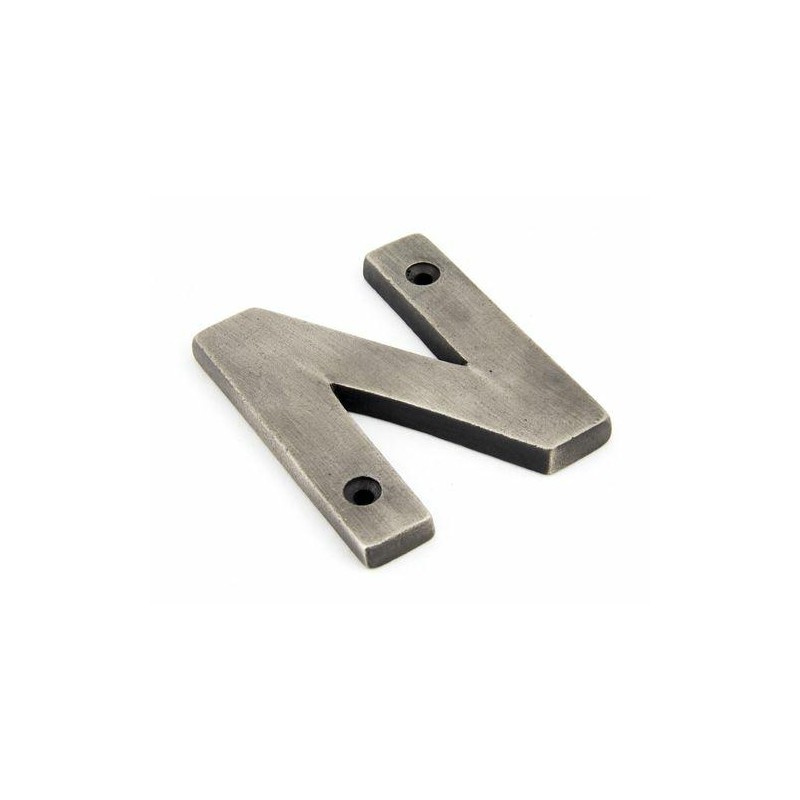 Litera "N" 78x8mm antyczna cyna