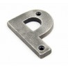 Litera "P" 78x8mm antyczna cyna