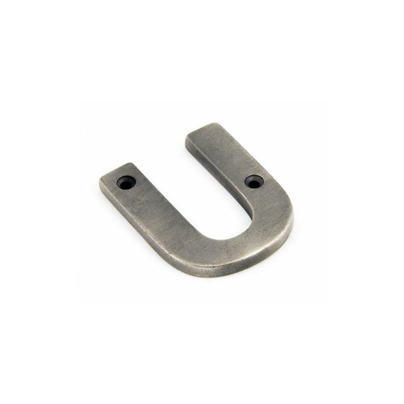 Litera "U" 78x8mm antyczna cyna