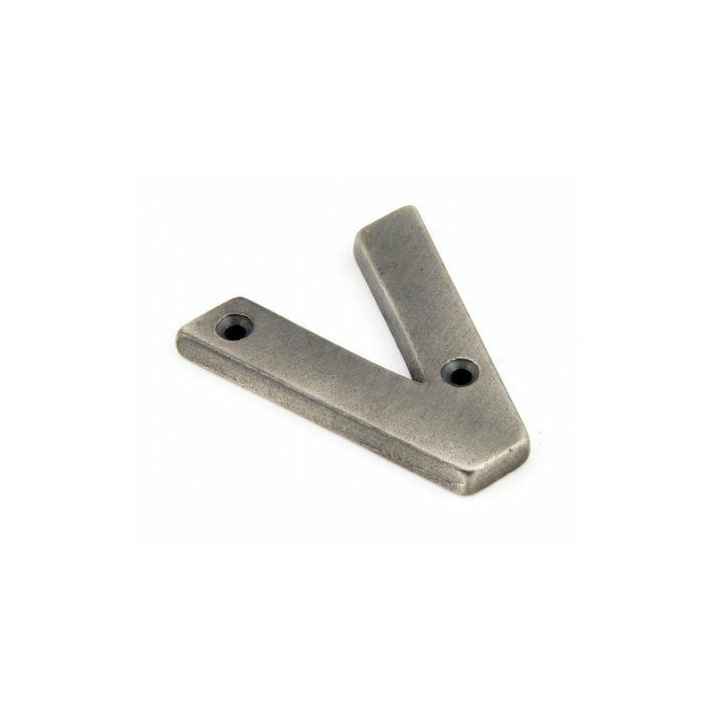 Litera "V" 78x8mm antyczna cyna
