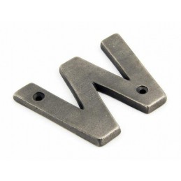 Litera "W" 78x8mm antyczna cyna