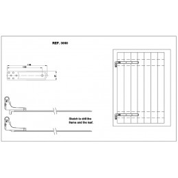 Łącznik poziomy 148x37mm czarny mod. 3050 AMIG