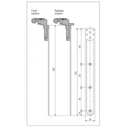 Łącznik Abaco 330x35 czarny AGB