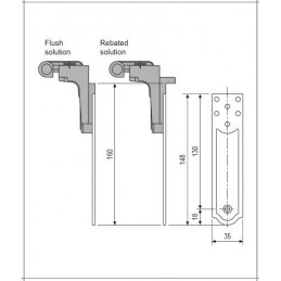 Łącznik Abaco H 160x35 czarny AGB