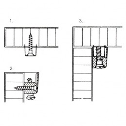 Łącznik meblowy 1-brązowy