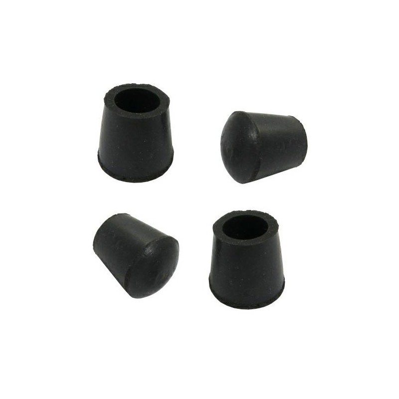 Nakładki meblowe do nóg 18mm gumowe czarne 4szt. mod.654 DIS