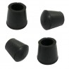 Nakładki meblowe do nóg 18mm gumowe czarne 4szt. mod.654 DIS