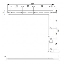 Narożnik 150 czarny górny prawy - dolny lewy mod. 3090 AMIG