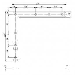 Narożnik 150 czarny górny lewy - dolny prawy mod.3091 AMIG