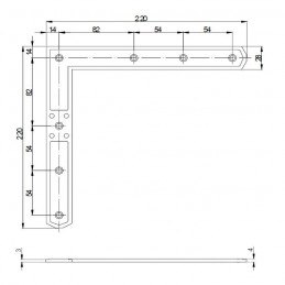 Narożnik 3093-96 górny czarny Lewy AMIG