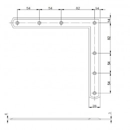 Narożnik okiennicy 220x220x28mm czarny mod. 3095 AMIG