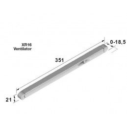 Nawiewnik plastikowy 351mm kremowy 4600EA przykręcany mod. XR16
