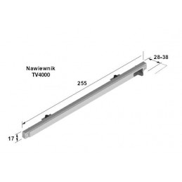 Nawiewnik aluminiowy 255mm brązowy 2200EA przykręcany mod.TV 4000 HL