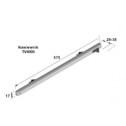 Nawiewnik aluminiowy 575mm biały 6000EA przykręcany mod.TV 4000 HL