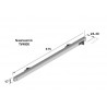 Nawiewnik aluminiowy 575mm biały 6000EA przykręcany mod.TV 4000 HL