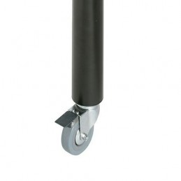 Noga z kółkiem do stołu / blatu wys. 87cm okrągła 60mm czarna mod. 7