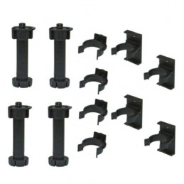 Komplet nóżek regulowanych kuchennych z zaczepami wys.135-160mm czarny
