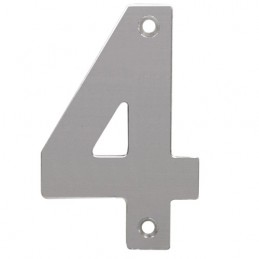 Cyfra 4 INOX 10cm przykręcana blister