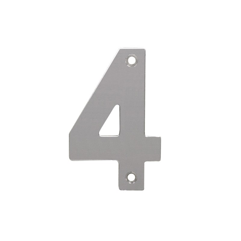 Cyfra 4 INOX 10cm przykręcana blister