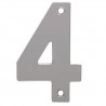 Cyfra 4 INOX 10cm przykręcana blister