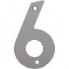 Cyfra 6 INOX 10cm przykręcana