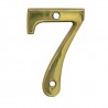 Cyfra 7 mosiężna 10cm przykręcana