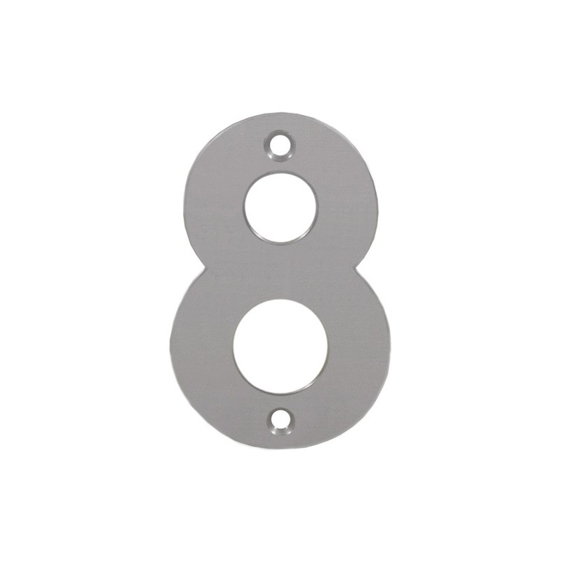Cyfra 8 INOX 10cm przykręcana