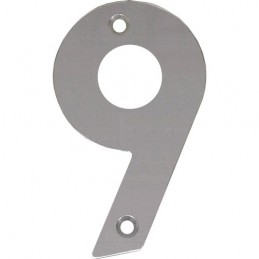 Cyfra 9 INOX 10cm przykręcana