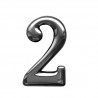 Cyfra 2 chrom 55mm plastik samoprzylepna