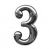 Cyfra 3 chrom 55mm plastik samoprzylepna