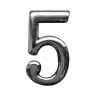 Cyfra 5 chrom 55mm plastik samoprzylepna