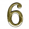 Cyfra 6 / 9 mosiądzowana 55mm plastik samoprzylepna