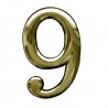 Cyfra 6 / 9 mosiądzowana 55mm plastik samoprzylepna