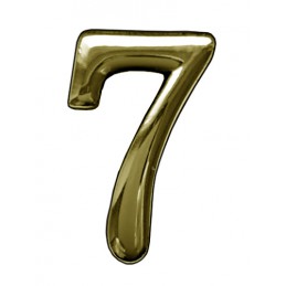 Cyfra 7 mosiądzowana 55mm plastik samoprzylepna
