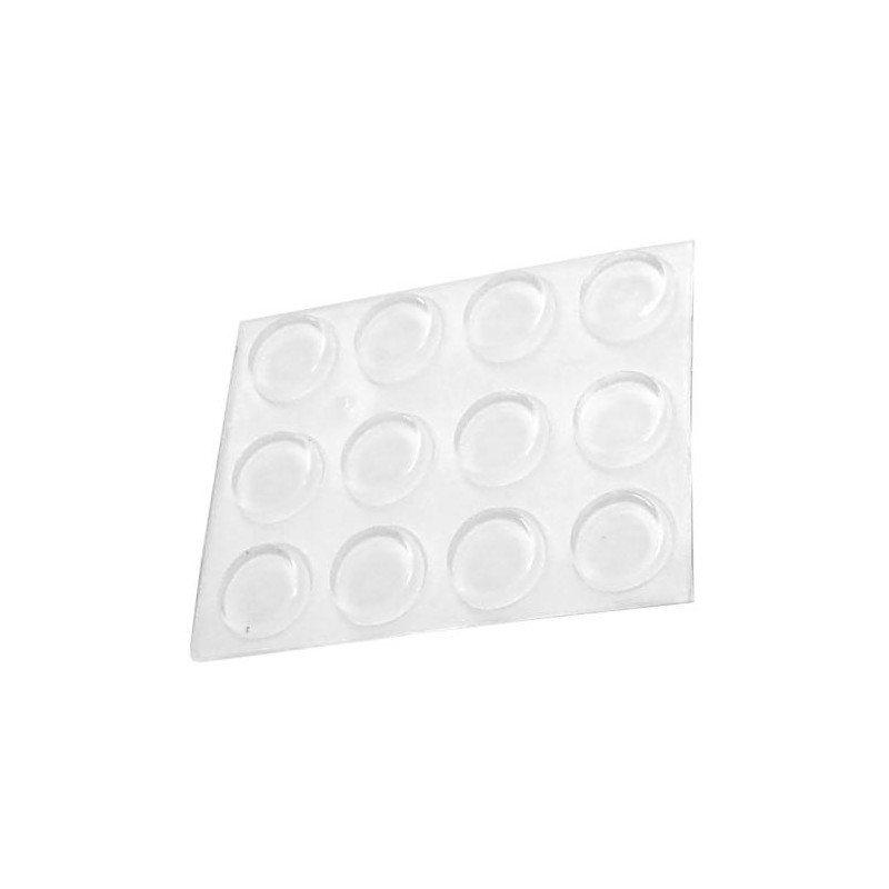 Kropelki, podkładki silikonowe 12x3mm transparentne 24szt mod.611 DIS