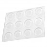 Kropelki, podkładki silikonowe 12x3mm transparentne 24szt mod.611 DIS