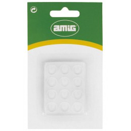 Kropelki, podkładki silikonowe 12x3mm transparentne 24szt mod.611 DIS