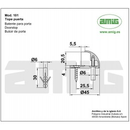 Odbój 101 złoty z białą gumką