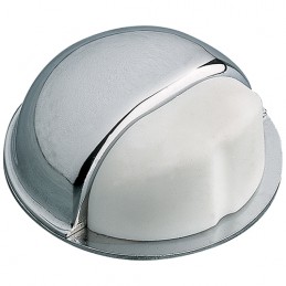 Odbój drzwiowy 50x22mm chrom / biały odbojnik podłogowy mod. 402 DIS