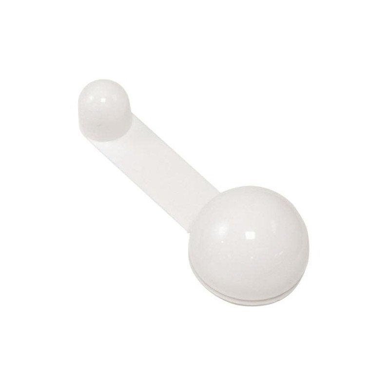 Odbój drzwiowy z blokadą plastikowy biały, odbojnik podłogowy mod. 404