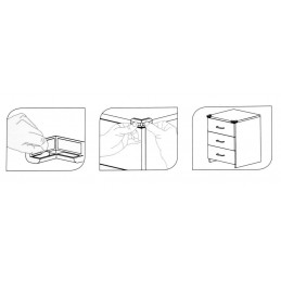 Osłonka piankowa narożnika beżowa 4szt. mod.CS502 Dis
