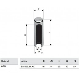 Osłonka zawiasu 3D-14 mos brąz