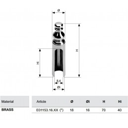 Osłonka zawiasu 3D-16 barok brązowa